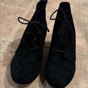 Dr. Scholl's Black Suede Ankle Booties